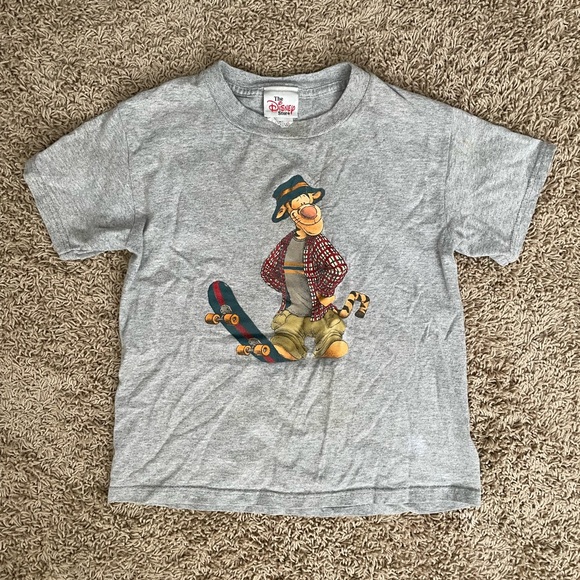 Disney Other - Vintage Disney Tigger Skateboarding Winnie The Pooh Kids Skate T Shirt Sz Small